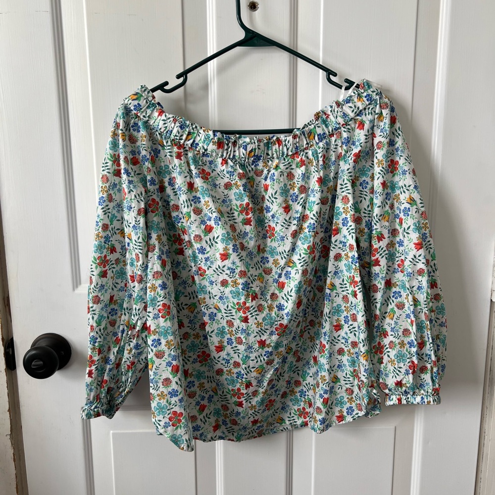 Liberty Art Fabrics for J. Crew Floral Off-Shoulder Women's Top